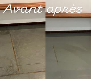 hall d'entrée avant et après nettoyage